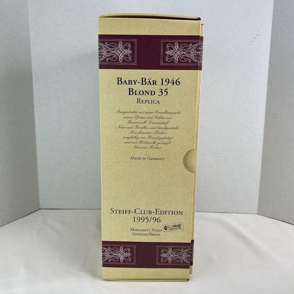 Steiff Club 1995/96 Baby-Bar 1946 Replica BLOND 35 Bear Box CoA - Picture 4 of 12